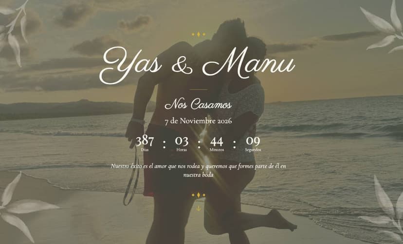 Yas y Manu Wedding Invitation Preview